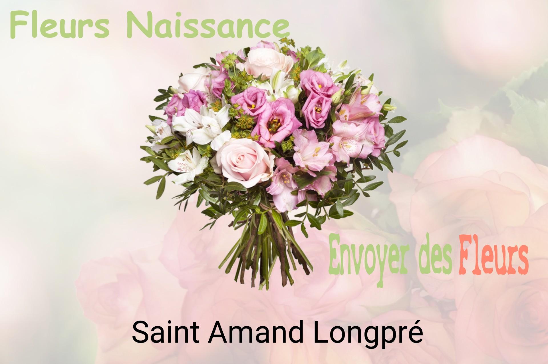 Bouquet de fleurs de naissance livré à Saint-Amand-Longpré