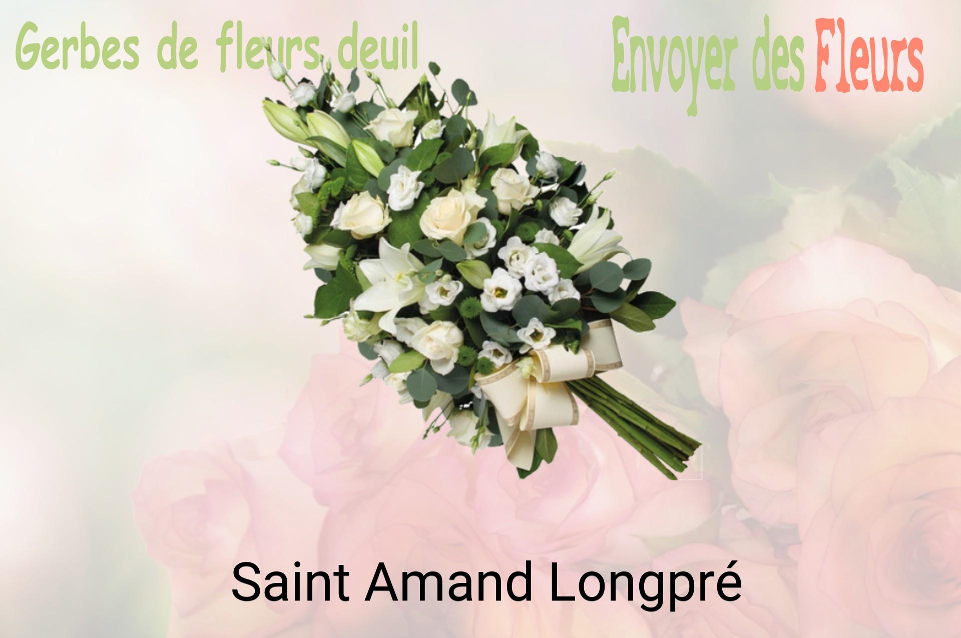 Gerbe de fleurs de deuil livrée à Saint-Amand-Longpré